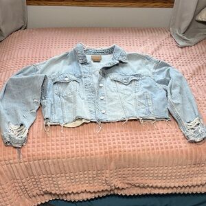 American Eagle Outfitters Light Blue Denim Jacket